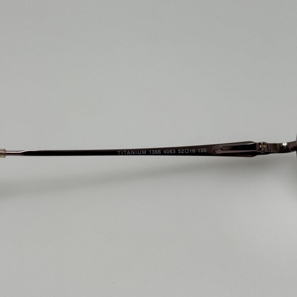 Luxottica Eyeglasses Eye Glasses Frames 1366 4063 Titanium 52-18-135 - Picture 6 of 6